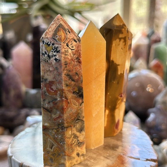 3 Points! Crazy Lace Agate. Mookaite. Orange Calcite. - Picture 6 of 8